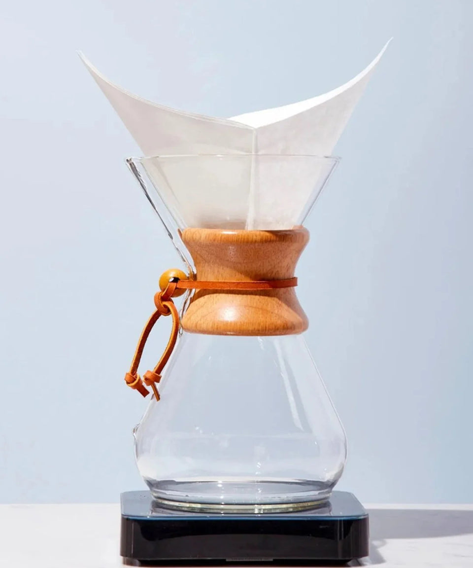 Chemex 4 Cup Ahşap Tutacaklı Kahve Demleme Ekipmanı - Ahanda Kahve